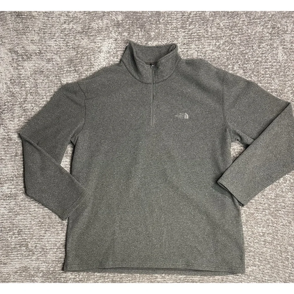 VINTAGE The North Face Quarter Zip Fleece Pullover Men's XXL Gray Outdoor Jacket